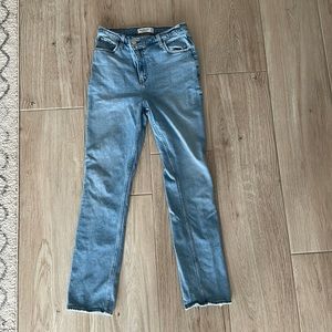 Abercrombie & Fitch 90s slim straight ultra high rise cross button jean